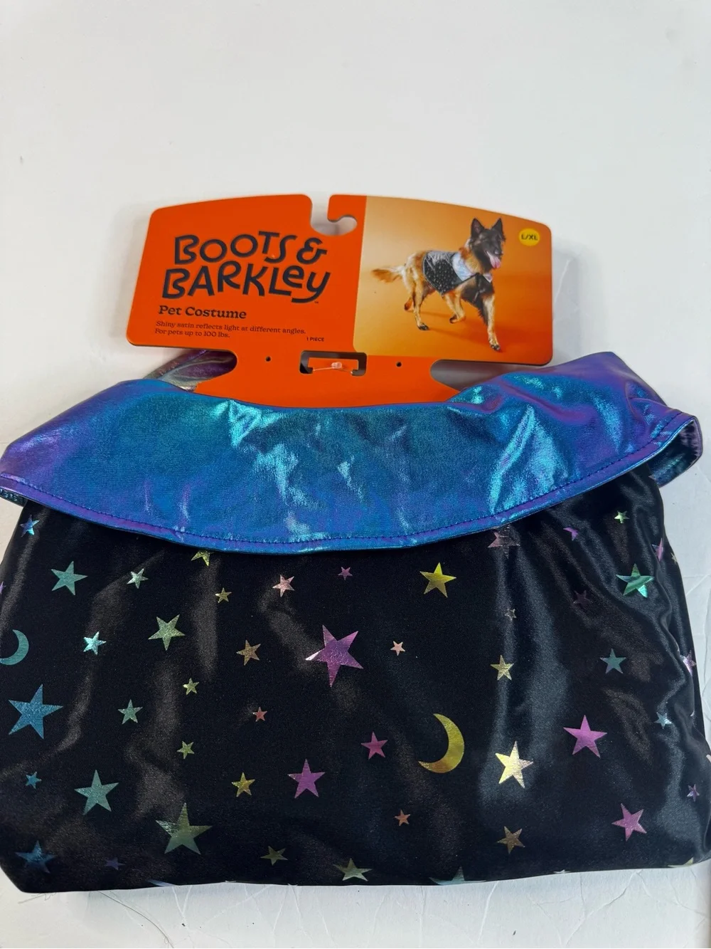 Boots & Barkley Dog Iridescent Purple Starry Cape
